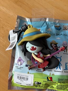 Hot Topic Marceline Keychain - Yellow Hat, Blue Band, Black Hair